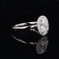 thumbnail image 2 of solitaire jewels 2.5CT Oval Moissanit Halo Engagement Ring For Women, 14K White Gold, 2 of 5