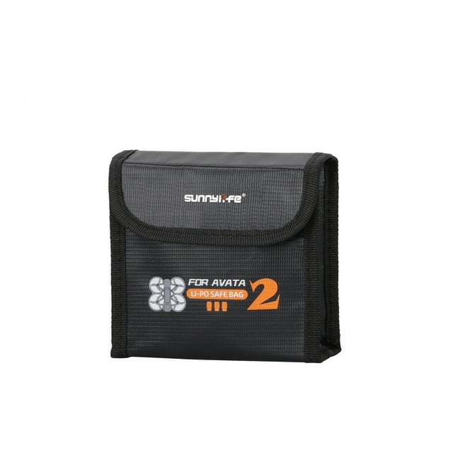 Zootealy Avata 2 Lithium Battery Safe Storage Pouch - Explosion-Proof Bag for Drone Batteries - Fibreglass Material - 3 Sizes Available - High Temp & Radiation Resistant - AT2-DC783 3-Battery Capacity
