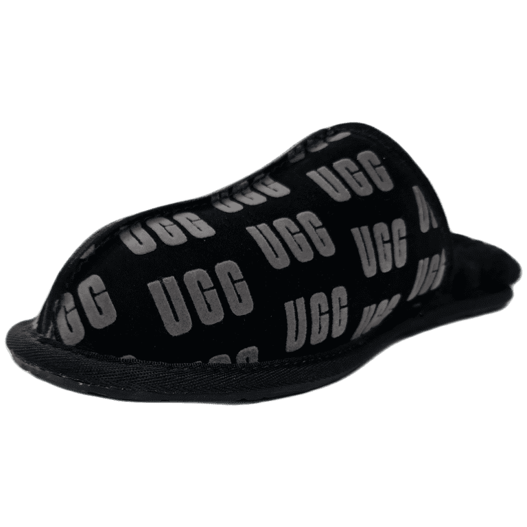 UGG Women's Suede Pearle Slipper With UGG Graphic - Black - Size 8