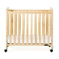 thumbnail image 3 of Child Craft Bristol Compact Portable Crib with 3" Mattress, Durable Wood Frame, Quiet Casters, Natural, 3 of 9