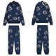thumbnail image 1 of Fall And Winter New Denim Cotton Foam Printed High Street Casual Top + Pants Set, 1 of 1