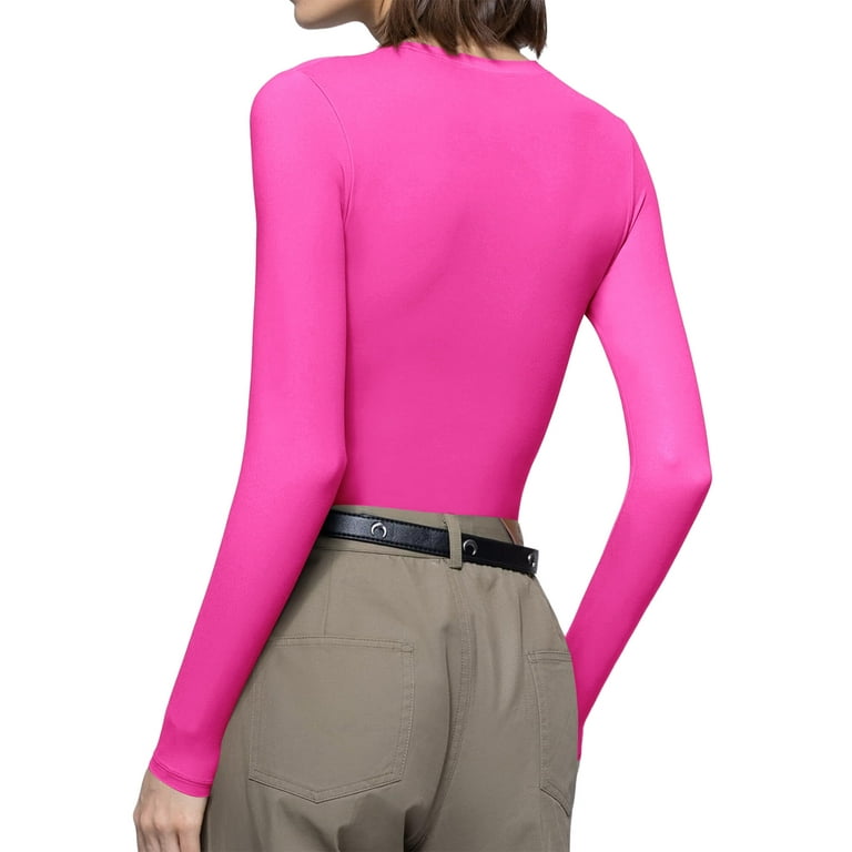 Sexy Round Collar Pure Color Bodysuit Sexy Round Collar Pure Color Bodysuit