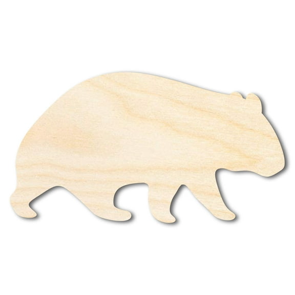 Unfinished Wood Wombat Shape - Craft - up to 46" DIY 4" / 1/4"