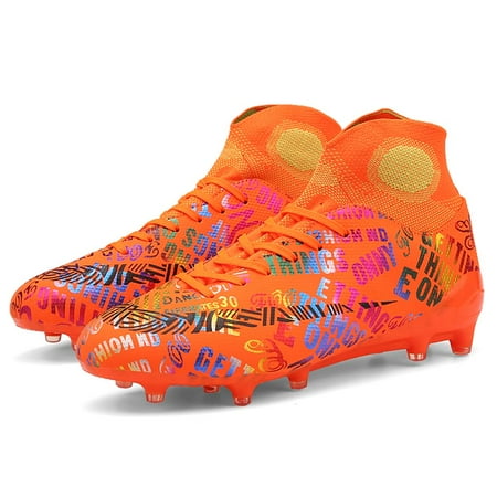 

Soccer Cleats Mens Soccer Shoes Boys Professional High-Top Football Boots Indoor Outdoor Competition Training Shoes Comfortable Turf Football Shoes