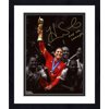 Framed Hope Solo US Women's Soccer Team Autographed 8" x 10" Holding Trophy Photograph with 2015 WC Champs Inscription - Fanatics Authentic Certified