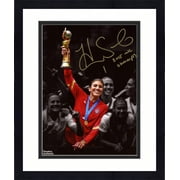 Framed Hope Solo US Women's Soccer Team Autographed 8" x 10" Holding Trophy Photograph with 2015 WC Champs Inscription - Fanatics Authentic Certified