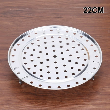 

Stainless Steel Steamer Tray Rack Plate Steam Cooking 3 Stands Round Type