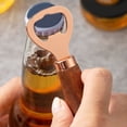 thumbnail image 5 of Abridor de de Cerveza de Acero Inoxidable con Manejar de Madera, Utensilios de Cocina, Regalo de Boda de Aniversario Plateado, 5 of 5