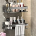 thumbnail image 1 of TIMIFIS Storage Rack Shower Trolley Rack Storage Rack Internal Shower Self Adhesive Rack Storage Rack Aluminum Alloy Bathroom Shower Wall Storage Rack Bathroom Accessories, 1 of 6