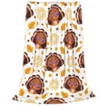 thumbnail image 2 of Bingfone Fall Turkey Print Flannel Fleece Blanket Throw Blanket For Bed,Sofa,Couch,Travel,Camping(50"X40"), 2 of 9