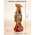 thumbnail image 5 of Santa Muerte 3 Virtudes Tarot Felix Vestida 24 cm Curada con Biblia, 5 of 5