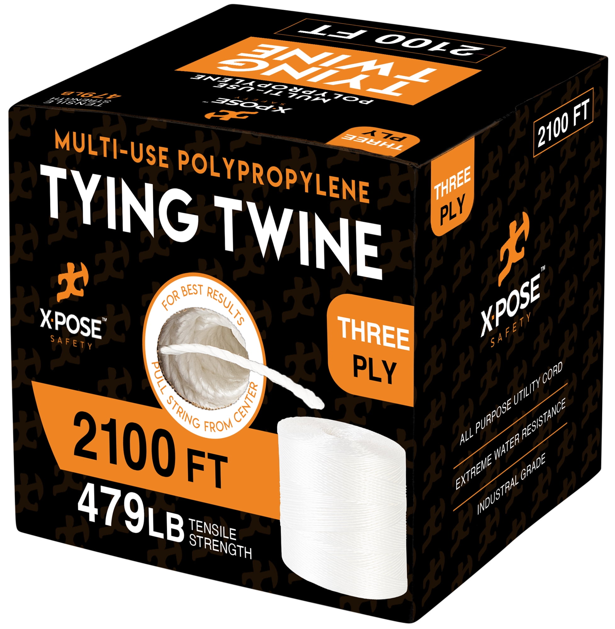 Polypropylene Twine 3 Ply x 2100 Ft White Poly Twine Twine for Bundling, Packaging and