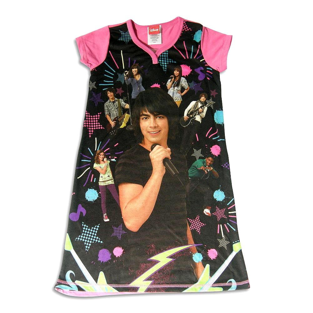 Camp Rock by Disney Big Girls Short Sleeve Nightshirt BLACK / 7/8