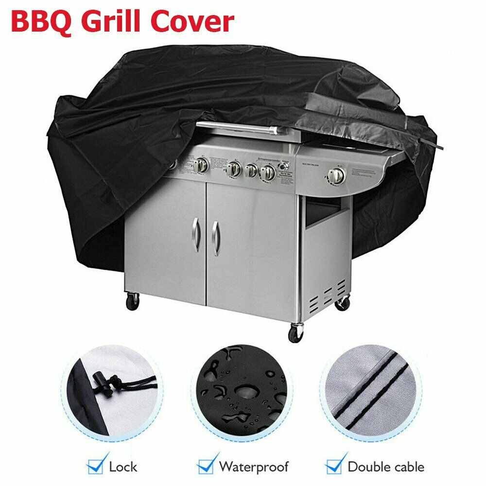 BBQ Grill Cover,57 inch Heavy-Duty Gas Grill Cover Rip-Proof,UV & Water-Resistant For Weber,Brinkmann,Char Broil etc,L - image 1 of 6