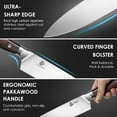 thumbnail image 3 of 3 Piece Kitchen Knife Set -  Japanese High Carbon Stainless Steel Chef Knives with Ergonomic Pakkawood Handle for Professional Cooking, 3 of 6