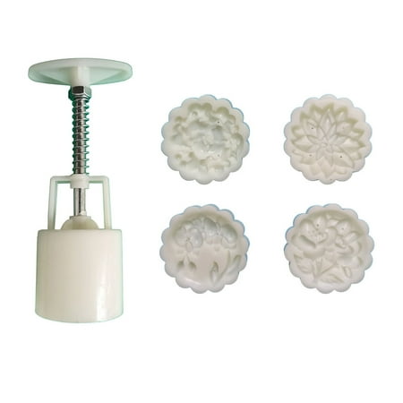 

OOKWE 50g Moon Cake Mold Cartoon Flower Shaped DIY Baking Mold for Mid-Autumn Festival