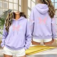 thumbnail image 6 of Hurxie Women's Graphic Hoodies Print Drawstring Long Sleeve Pocket Sweatshirt Pullover Tops, 6 of 6