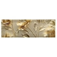 thumbnail image 3 of Ryvnso Luxury Gold Flower Window Valance Kitchen Farmhouse Rod Pocket Short Curtain 54x18 inch, 3 of 6
