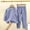 Blue, variant on Kids Boys Girls Loungewear Sets Thermal Warm Underwear Set Comfy Home Wear Long Sleeve Tops And Elastic Waisted Bottoms Pants 2 Piece Fall Winter Outfit Clothes Purple 7-8 Years