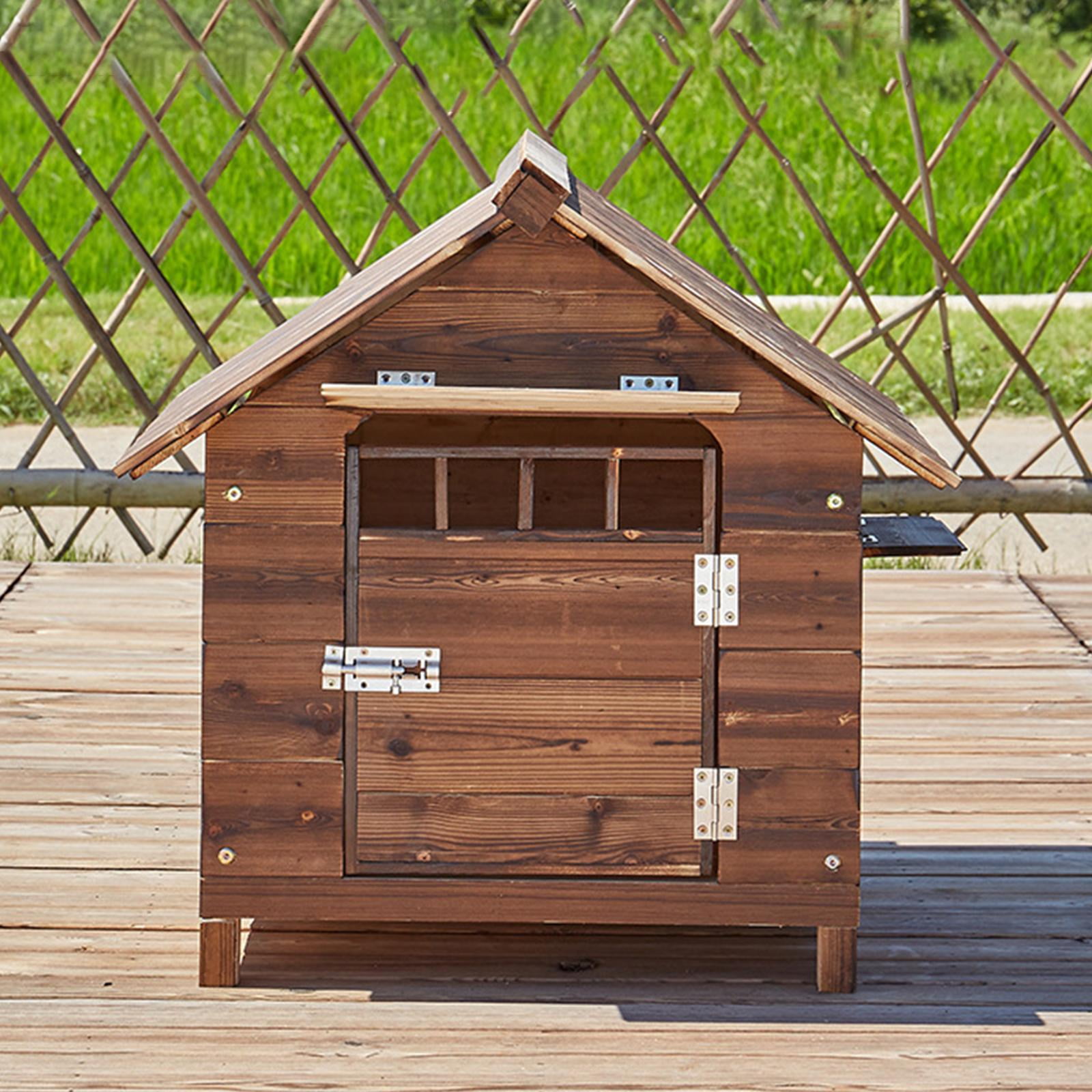 Stgfyxgs Dog Kennel House Pet House Minimalism Rainproof Breathable Washable Universal Easy Assembly Wood Dog Nest Pet Room for Winter S