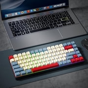 COSTOM PBT Keycaps Set, Double Shot 137 Key Caps,Cherry Profile Custom Keycap for 60 65 75 100 Percent Key Gaming Mechanical Keyboard,Blue&Red