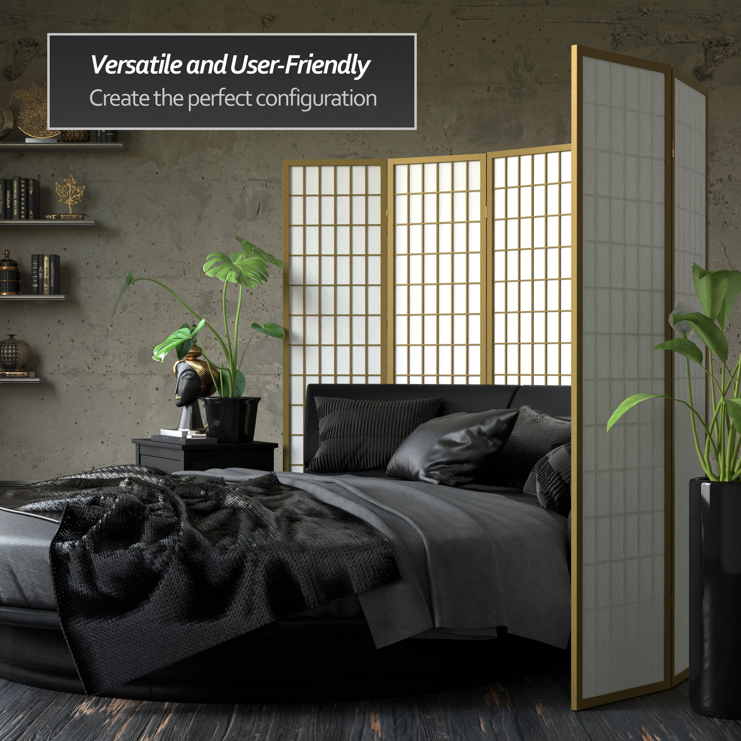 6 ft. Tall Window Pane - Special Edition - Gold - 5 Panels