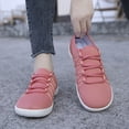 thumbnail image 2 of DLWKIPV Breathable Knit Sneakers for Women - Lightweight Lace-Up Comfort Shoes for Daily Walking & Casual Wear(PINK,8), 2 of 6
