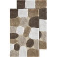thumbnail image 4 of Chesapeake Pebble Pattern White and Navy Nylon Bath Rugs, 20"x32", Relaxing Design (2 Count), 4 of 6