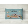 thumbnail image 2 of Brindle French Bulldog Sweet Home Canvas Fabric Decorative Pillow, 2 of 4