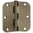 thumbnail image 5 of Design House 6-Pack 3.5" H x .625" Radius Butterfly Interior/Exterior Door Hinges, Antique Brass, 5 of 14