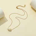 thumbnail image 3 of Cora - 18K Gold Plated Floating Baroque Pearl Minimalist Trendy Necklace, 3 of 4