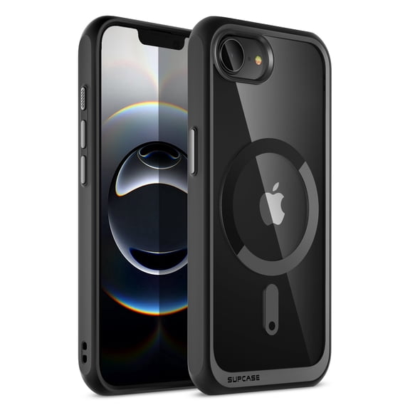 SUPCASE UBMag for Apple iPhone 16e/17e 6.1 inch Case, [Military-Grade Protection] Slim Clear Shockproof Protective Strong Magnetic Phone Case Thin Back Cover for 2025/2026 Apple iPhone 16e/17e, Black