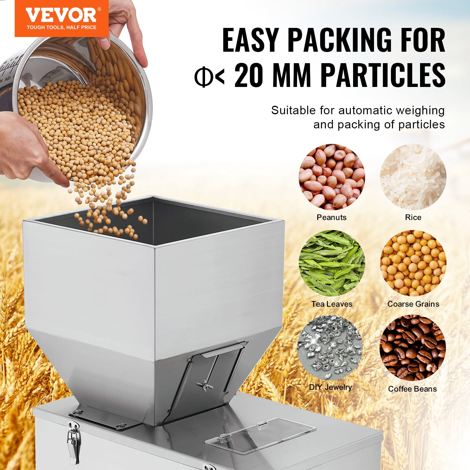 KFFKFF Automatic Particle Packing Weighing,Filling Machine 10-1000g Tea Grain
