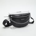 thumbnail image 3 of Alligator Pattern Chest Bag Fashion Thick Chain Waist Bag Casual Simple for Work, 3 of 10