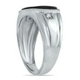 thumbnail image 2 of SZUL Women's Bold Men's Onyx and Diamond Ring in 10K White Gold, 2 of 5
