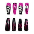 thumbnail image 3 of Halloween Decoration Fofosbeauty 24pcs Press on Nails, Long Coffin Nails, pinky dark, 3 of 7
