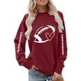 thumbnail image 5 of Game Day Football Sweatshirts for Women - Long Sleeve Football Shirts, Cute Cheer Mom Shirt, Crewneck Pullover Tops, 5 of 5