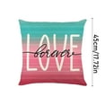 thumbnail image 2 of Valentines Day Decorations Pillow Covers 18x18 Inch Throw Pillowcase Winter Holiday Decorative Cushion Covers for Sofa Couch Bedroom Home Decor Love Theme Red-Pink D, 2 of 4
