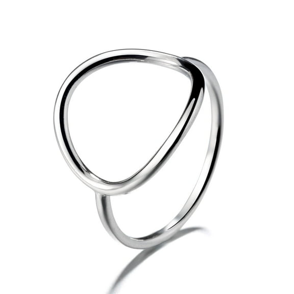 Amy and Annette Sterling Silver Open Circle Ring