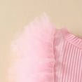 thumbnail image 6 of ZACPNCV Girls Summer 2 Piece Outfit Ribbed Ruffle Cap Sleeve Sleeveless Top and Bow Front Skort Shorts Set Kids Shorts Set Pink 9-12 Months, 6 of 9