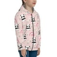 thumbnail image 5 of Naloa Cute Cartoon Panda Teenage Zipper Hoodie, Long Sleeve Zip Up Hoodies Casual Jackets Tops for 7-12 Years-Medium, 5 of 6