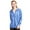 Blue, variant on Sofra Women's Cotton Comfort Zip Up Hoodie Jersey Sweater - Red - XL