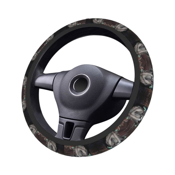 Yo-da Steering Wheel Cover Non-Slip Auto Steering Wheel Protector Car Accessories Universal Fit 15 Inches For Men Women