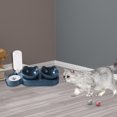 thumbnail image 1 of Juego de tazones para gatos 3 en 1, tazones de alimentación sin derrames con botella de agua automática, tazones de comida para gatos inclinados de 15 Azul Fernando Cuencos para gatos, 1 of 8