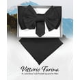 thumbnail image 3 of Vittorio Farina XL Solid Bow Tie & Pocket Square, 3 of 83