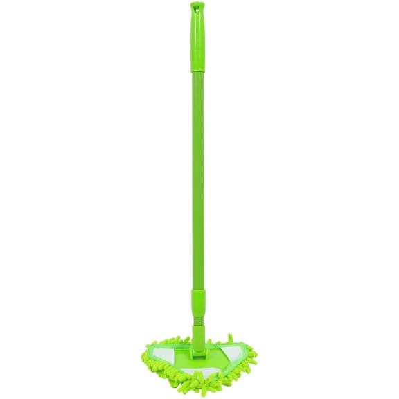 WHAMVOX  Triangular Cleaning Mop Telescoping Handle Wet Dry Sweeping Green