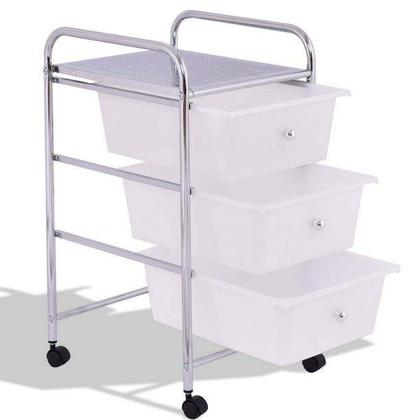 rolling storage cart with baskets