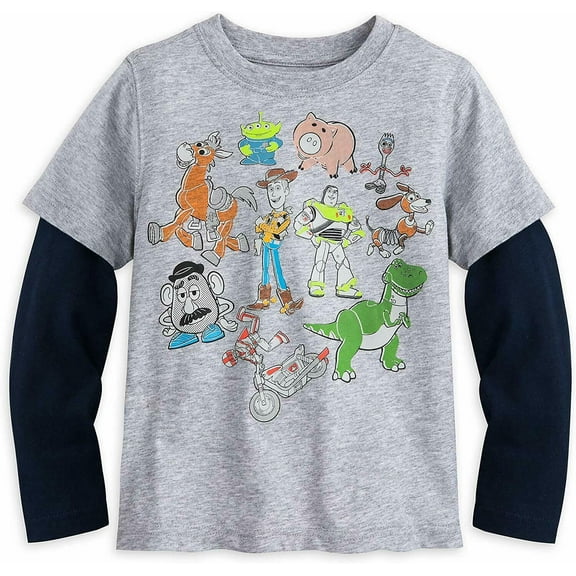 Disney Toy Story Woody Buzz Lightyear Long Sleeve Shirt Boy Size 5/6