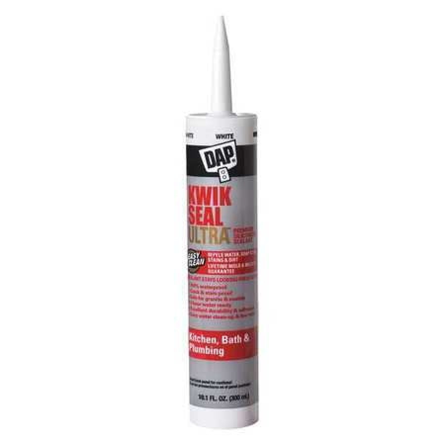 DAP Kwik Seal Ultra Premium Kitchen & Bath Sealant, White, 10.1 Oz