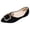 Black, variant on Women's Pointed Toe Ballet Flats Metallic Slip On Loafers with Square Buckle Comfortable Non Slip Casual Work Shoes Black Size 9